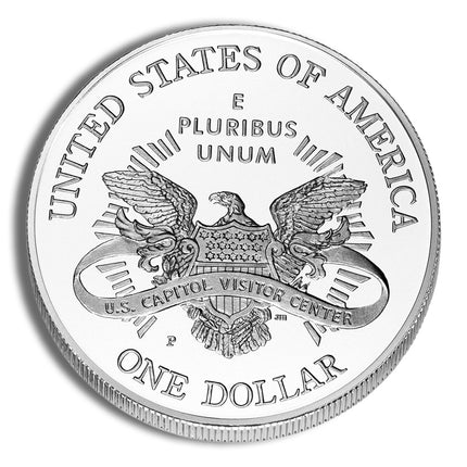 2001 p $1 capitol visitor center silver commem bu