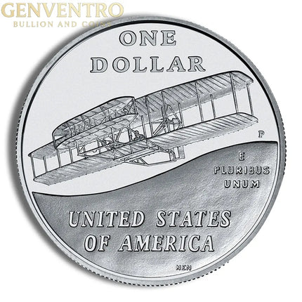 2003-P $1 First Flight Silver Commem - BU Genventro Bullion and Coins