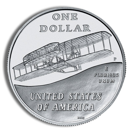 2003 p $1 first flight silver commem bu