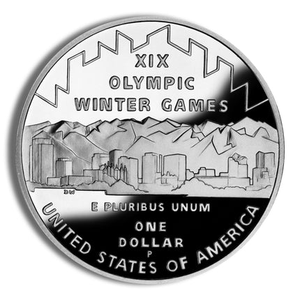 2002 p $1 slc winter olympics silver commem proof