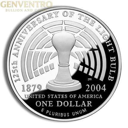 2004-P $1 Thomas A. Edison Silver Commem - Proof Genventro Bullion and Coins