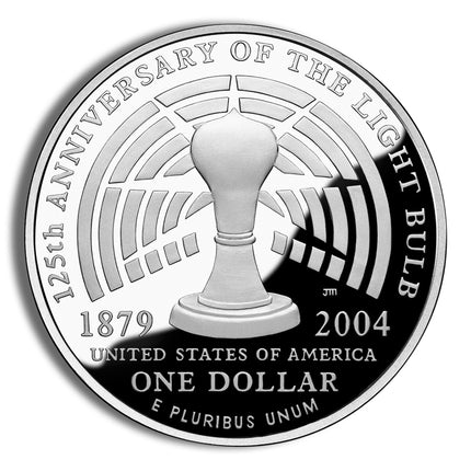 2004 p $1 thomas a. edison silver commem proof