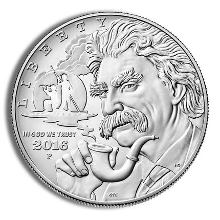 2016 p $1 mark twain silver commem bu
