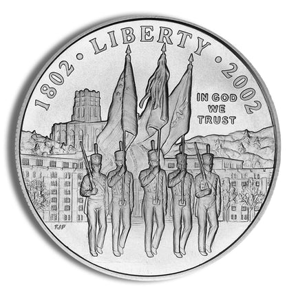 2002 w $1 west point silver commem bu