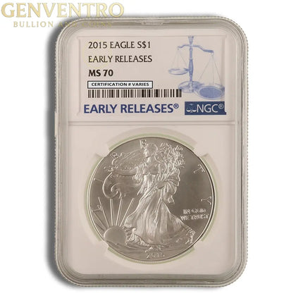 2015 Silver Eagle NGC MS70 Early Releases Genventro Bullion and Coins