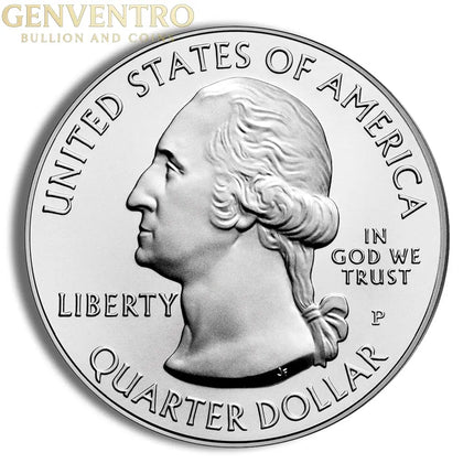 2010-P 5 oz ATB Hot Springs Silver Coin - Burnished (Cap Only) Genventro Bullion and Coins