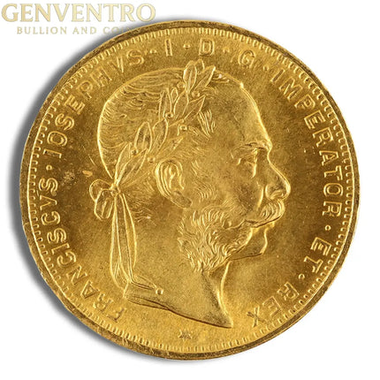 Austria 8 Florin / 20 Franc Gold Coin Genventro Bullion and Coins