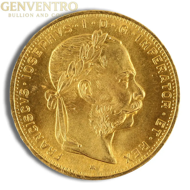 Austria 8 Florin / 20 Franc Gold Coin Genventro Bullion and Coins