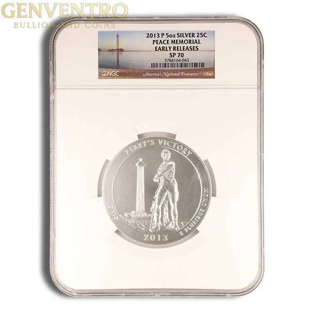 2013-P 5 oz ATB Perry's Victory Silver Coin NGC SP70 Genventro Bullion and Coins