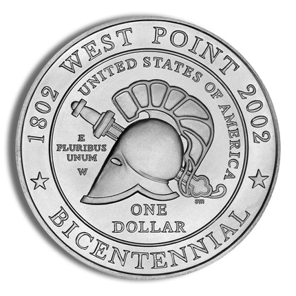 2002 w $1 west point silver commem bu