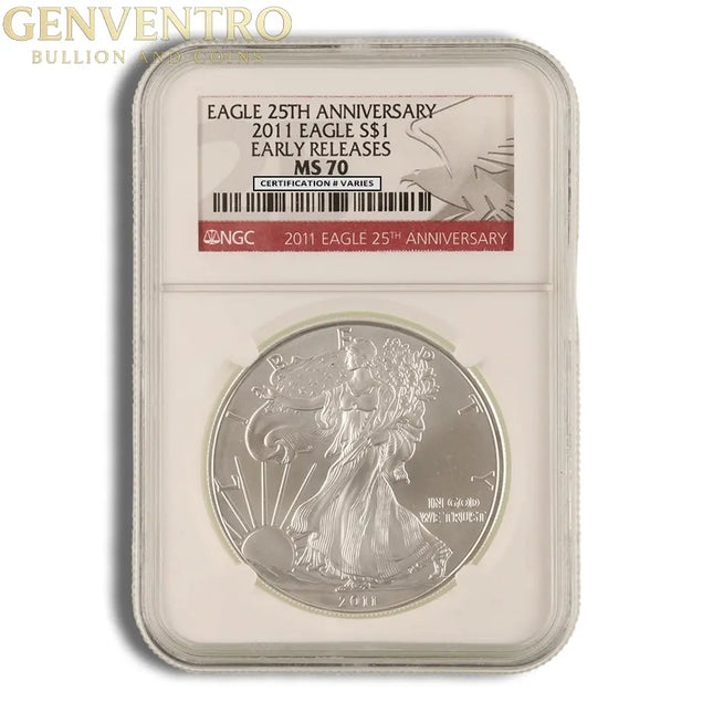 2011 Silver Eagle NGC MS70 Early Releases Genventro Bullion and Coins