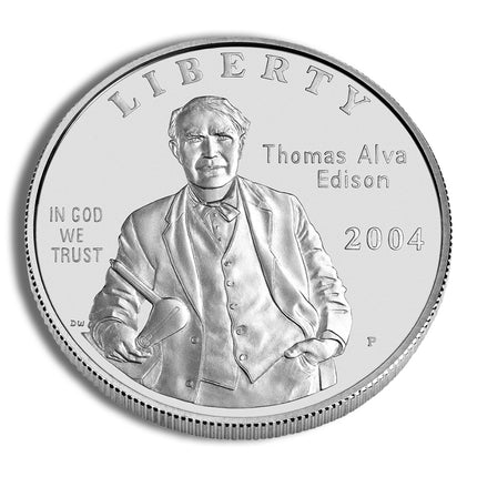 2004 p $1 thomas a. edison silver commem bu