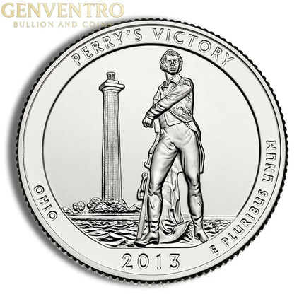 2013-P 5 oz ATB Perry's Victory Silver Coin NGC SP70 Genventro Bullion and Coins