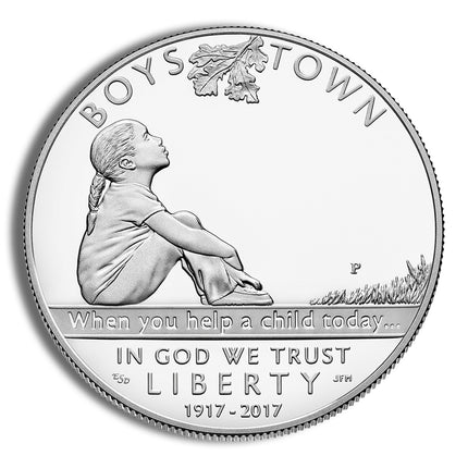 2017 p $1 boys town centennial silver commem proof