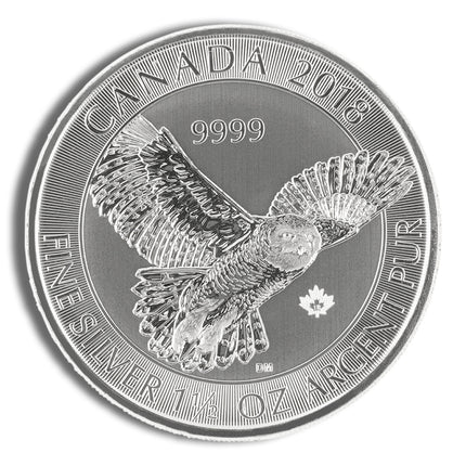 2018 1.5 oz canadian snowy owl silver coin