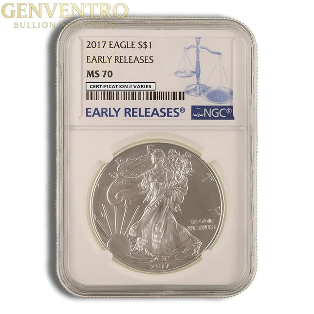 2017 Silver Eagle NGC MS70 Early Releases Genventro Bullion and Coins