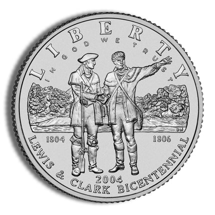 2004 p $1 lewis &amp; clark silver commem bu