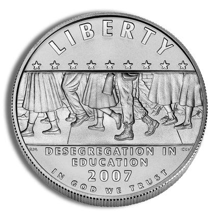 2007 p $1 little rock, deseg silver commem bu
