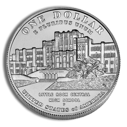 2007 p $1 little rock, deseg silver commem bu