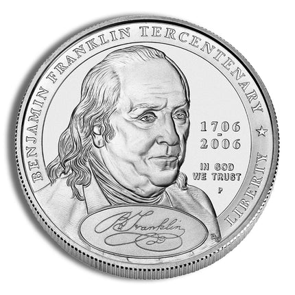2006 p $1 frank. found father silver commem bu