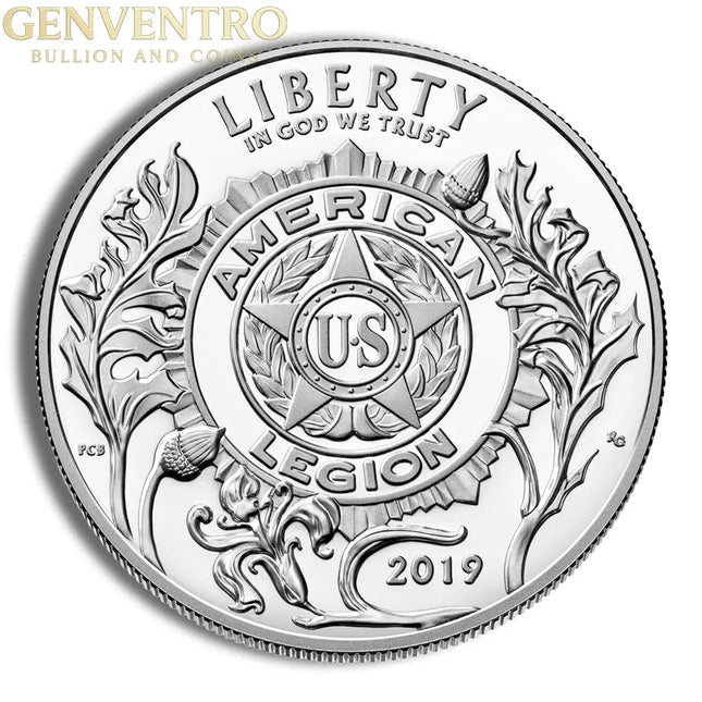 2019-P $1 American Legion Silver Commem - Proof Genventro Bullion and Coins