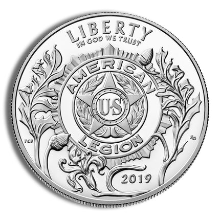 2019 p $1 american legion silver commem proof