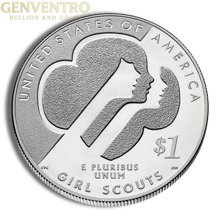 2013-W $1 Girl Scouts Silver Commem - BU Genventro Bullion and Coins