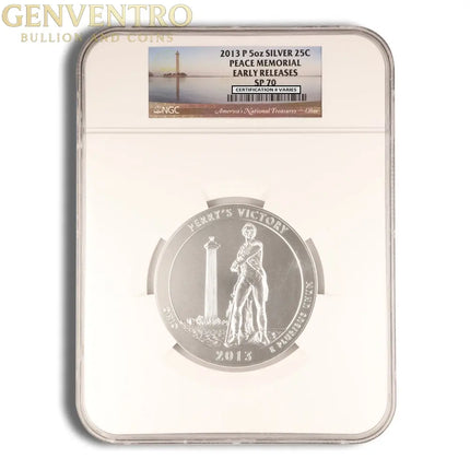 2013-P 5 oz ATB Perry's Victory Silver Coin NGC SP70 Genventro Bullion and Coins