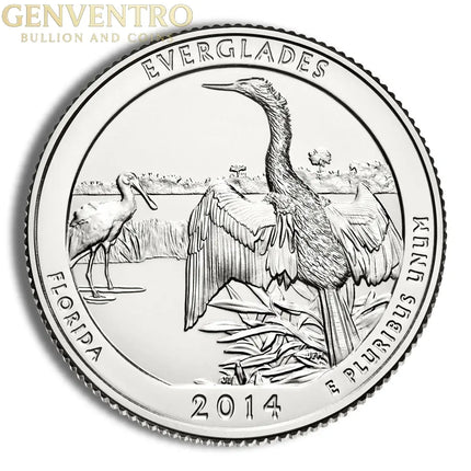 2014-P 5 oz ATB Everglades Silver Coin NGC SP70 Genventro Bullion and Coins