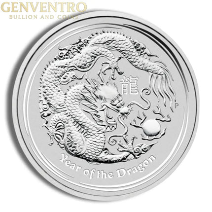 2012 1/2 oz Australia Silver Lunar Dragon BU - Series II Genventro Bullion and Coins