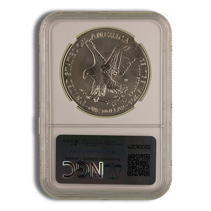 2022 w burnished silver eagle ngc ms70