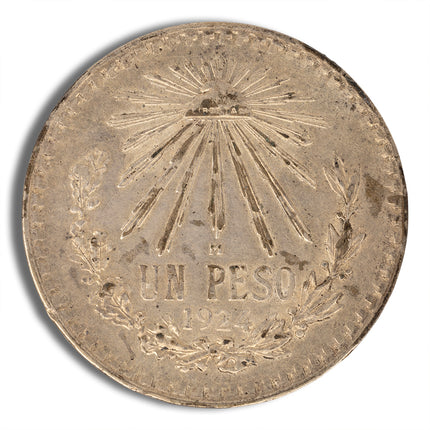 mexico silver peso cap &amp; rays (1920 1945)