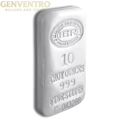 10 oz Silver Bar - IGR Metals Genventro Bullion and Coins