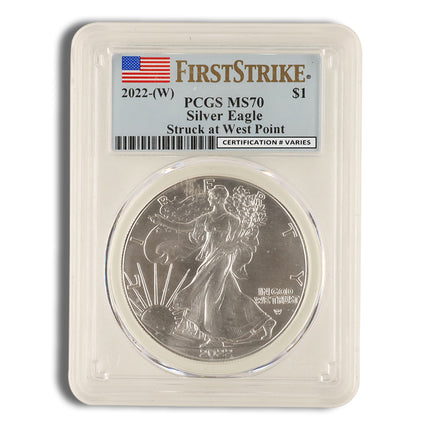 2022 silver eagle pcgs ms70 west point