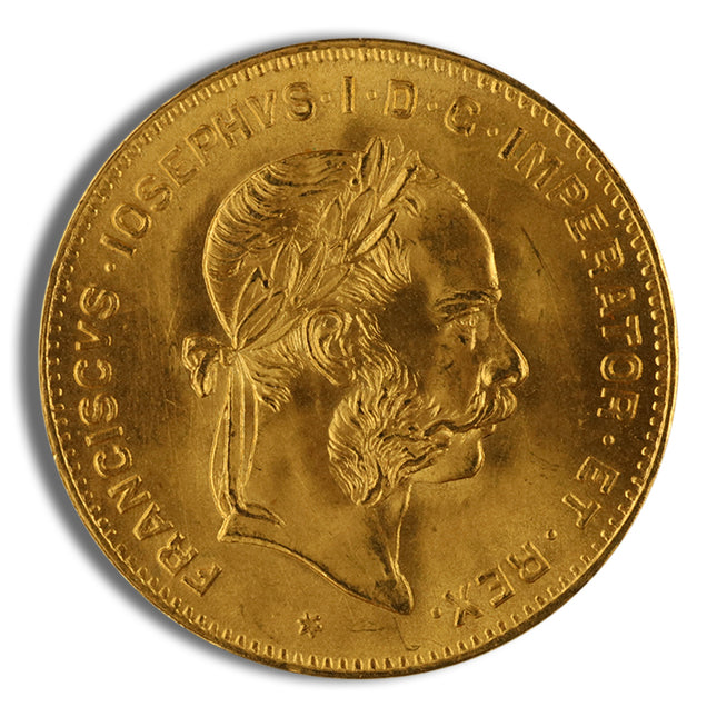 austria 4 florin / 10 franc gold coin