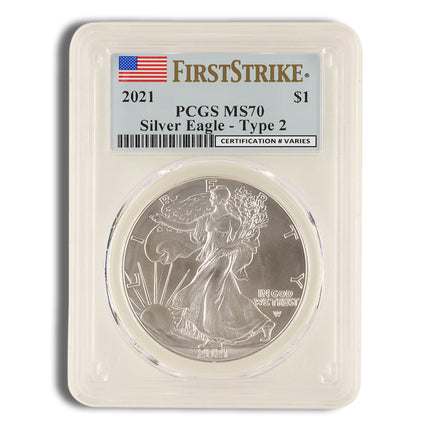 2021 silver eagle pcgs ms70 first strike (type 2)