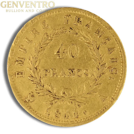 France Gold 40 Francs - Napoleon I (1806-1813) Genventro Bullion and Coins