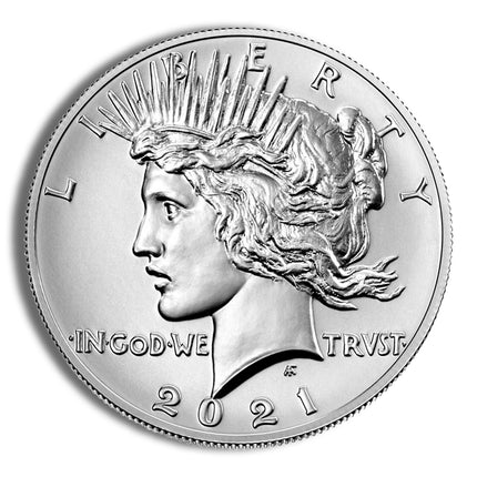 2021 p peace silver dollar w/box &amp; coa