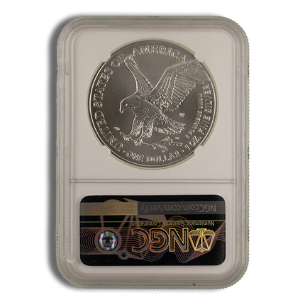 2021 w burnished silver eagle ngc ms70 er (type 2)