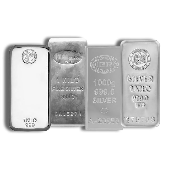 1 kilo silver bar design varies (ira eligible)