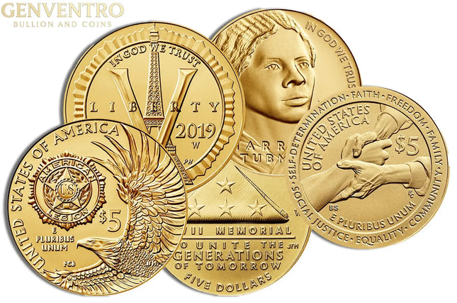 U.S. $5 Modern Gold Commemorative Coin Genventro Bullion and Coins