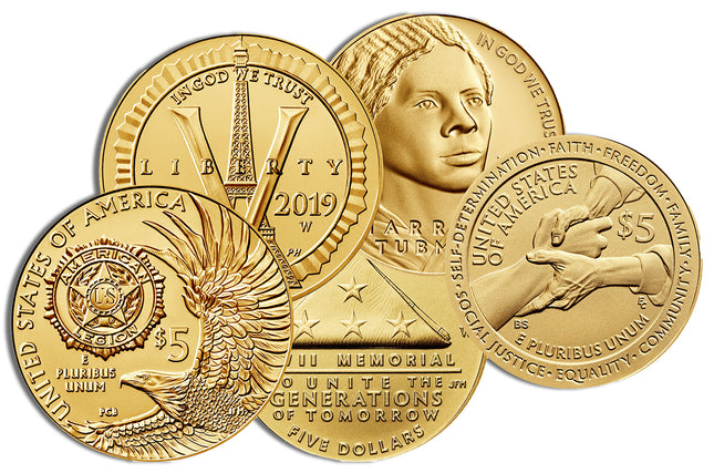u.s. $5 modern gold commemorative coin
