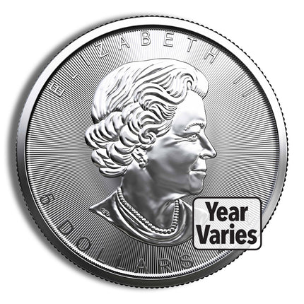 1 oz canadian silver maple leaf sealed box (year varies)