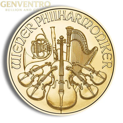 1 oz Austrian Philharmonic Gold Coin (Year Varies) Genventro Bullion and Coins