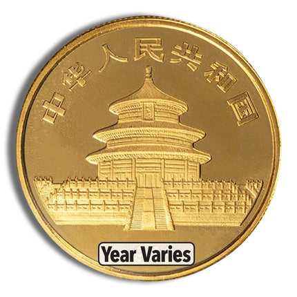 1/2 oz china gold panda bu sealed (year varies)