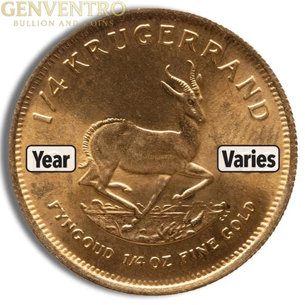 1/4 oz Gold Krugerrand (Year Varies) Genventro Bullion and Coins