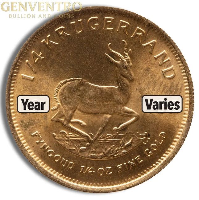 1/4 oz Gold Krugerrand (Year Varies) Genventro Bullion and Coins