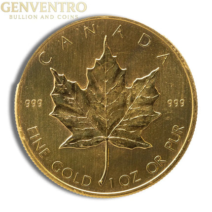 1 oz .999 Gold Maple Leaf (Year Varies) Genventro Bullion and Coins