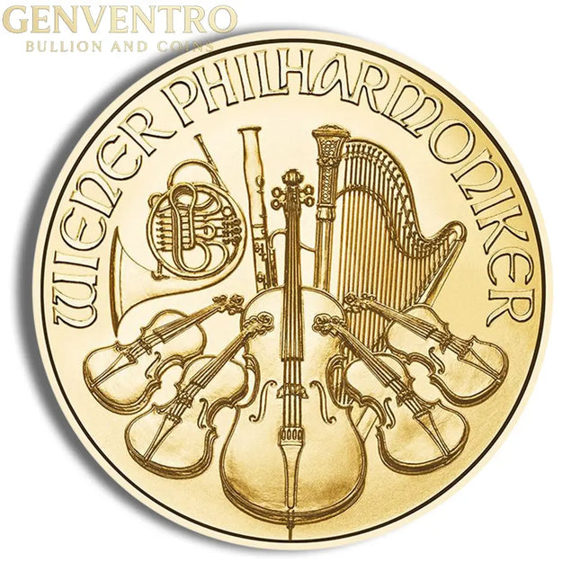 1/10 oz Austrian Philharmonic Gold Coin (Year Varies) Genventro Bullion and Coins