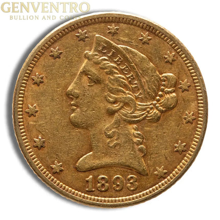 $5 Gold Liberty Half Eagle - XF Genventro Bullion and Coins